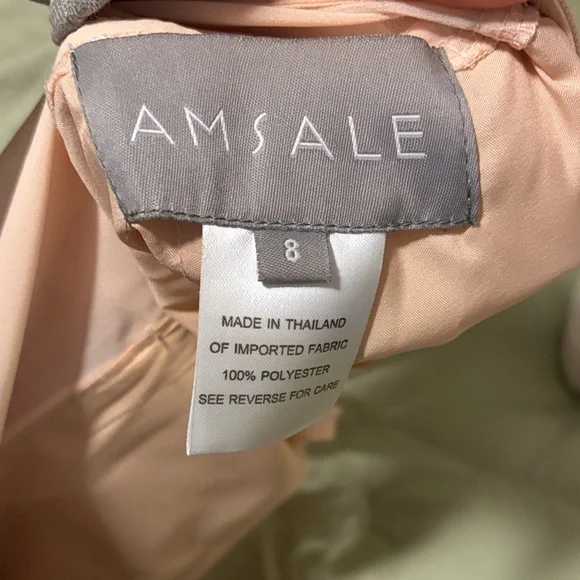 Amsale Halter Pink Dress Gown - 8 - Picture 7 of 7